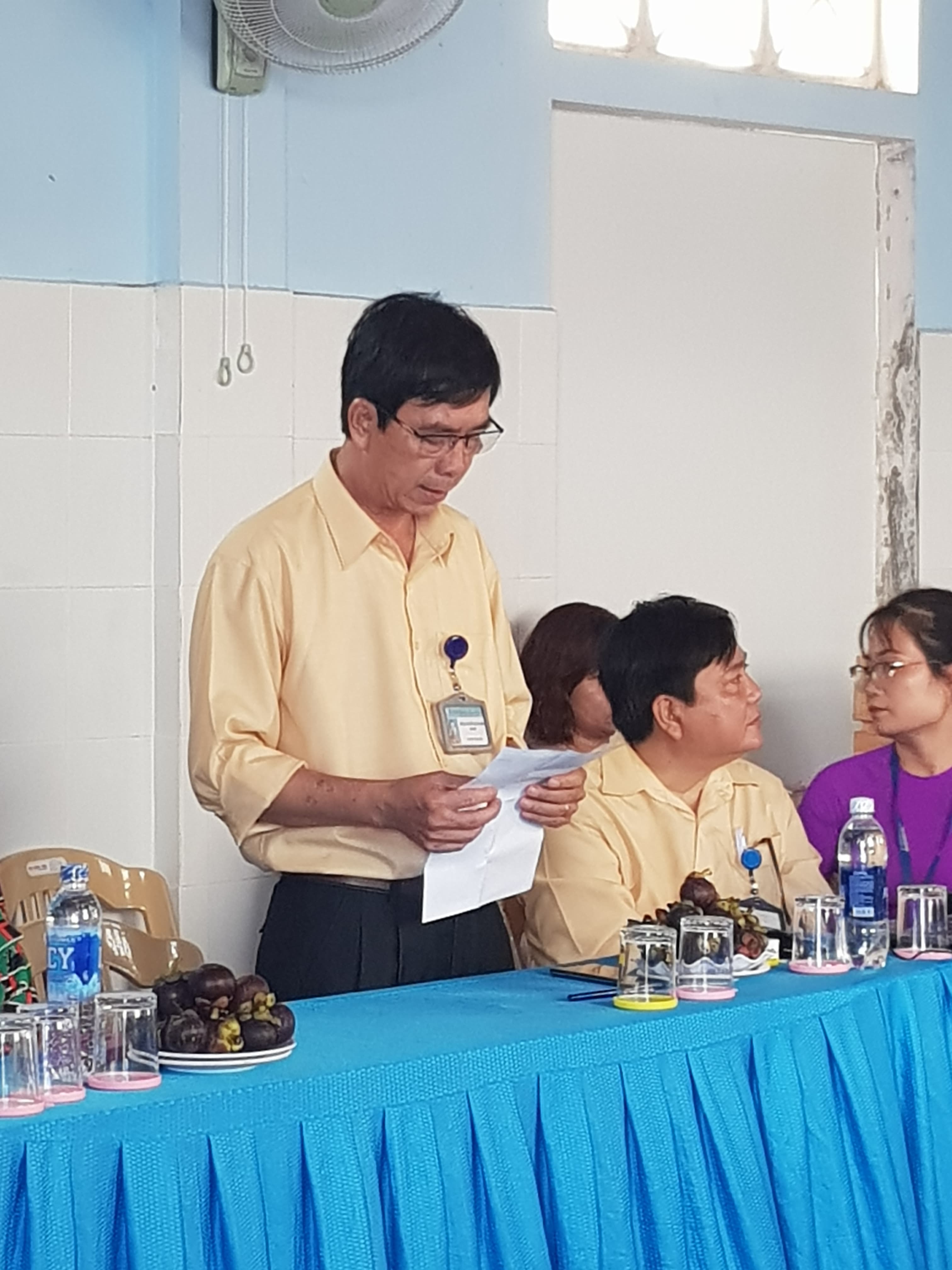 BS.CKII Nguyễn Quang Hiền - Giám đốc Bệnh viện phát biểu